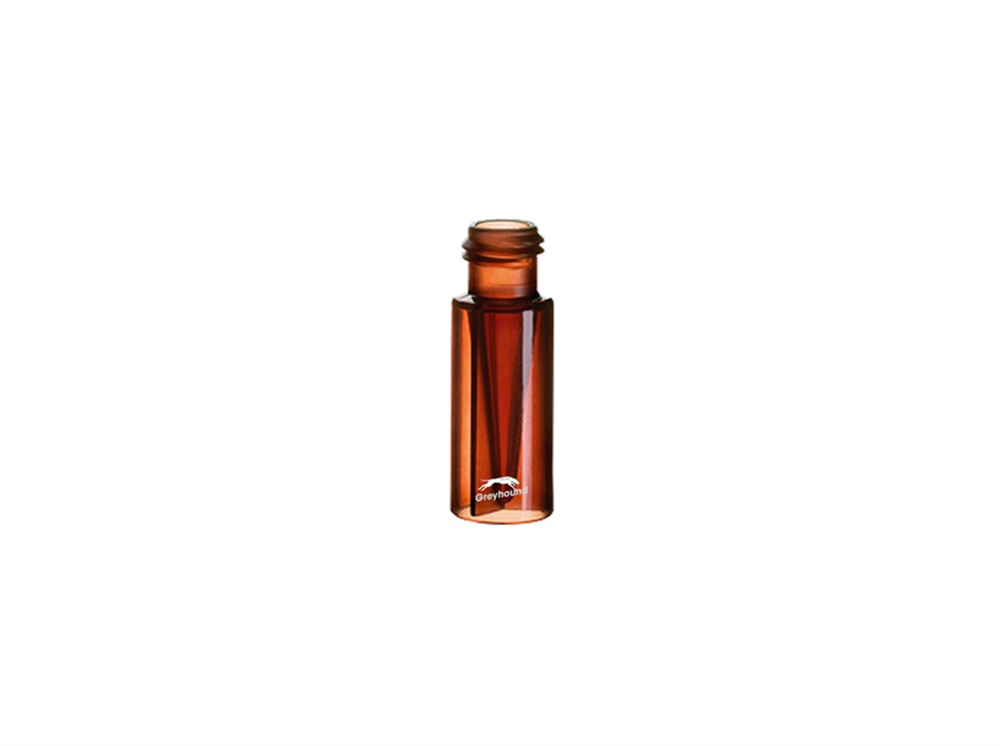 Picture of 500µL Wide Mouth Short Thread Screw Top Polypropylene Vial, Amber, 9mm Thread